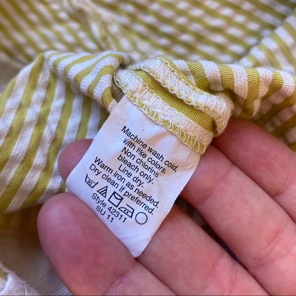 J.Crew Yellow Seersucker Textured Cotton Shorts - Picture 4 of 8